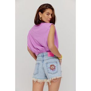 Harper & Yve - T-shirt - Paars - 100% Katoen - Grafische Print