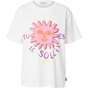 Harper & Yve Lesoleil-ss Tops & T-shirts Dames - Shirt - Ecru - Maat S
