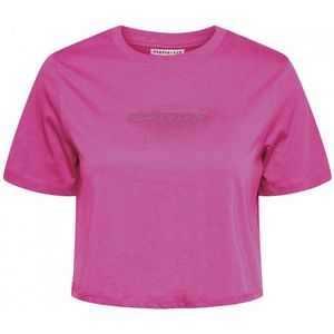 Harper & Yve - Croppedlogo-ss - T-shirt - Paars - Katoen