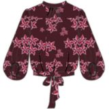 Harper & Yve - Blouse lange mouw - Donker bruin - AW25C606