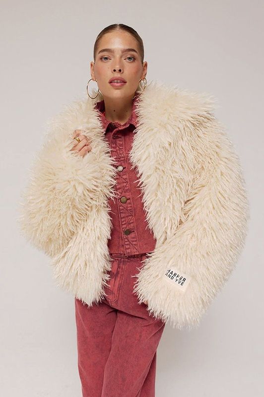 Harper & Yve - Stacy-ja - Winterjas - Ecru