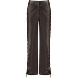 HARPER & YVE - SALLY - Casual Broek - Donkerbruin - Wide Leg - Regular Waist
