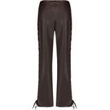 HARPER & YVE - SALLY - Casual Broek - Donkerbruin - Wide Leg - Regular Waist