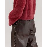 HARPER & YVE - SALLY - Casual Broek - Donkerbruin - Wide Leg - Regular Waist