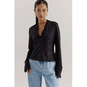 HARPER & YVE - LIONNE - Top - Donkerbruin - Panterprint