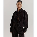 HARPER & YVE - Wally - Blousetop - Donkerbruin - Panterprint