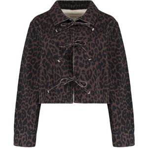 HARPER & YVE - Wally - Blousetop - Donkerbruin - Panterprint