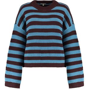 HARPER & YVE - ALICE - Gebreide Trui - Blauw - Streepprint