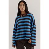 HARPER & YVE - ALICE - Gebreide Trui - Blauw - Streepprint