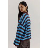 HARPER & YVE - ALICE - Gebreide Trui - Blauw - Streepprint
