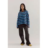 HARPER & YVE - ALICE - Gebreide Trui - Blauw - Streepprint