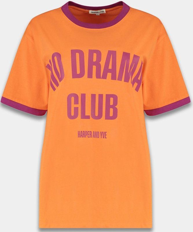Harper & Yve - T-shirt - Oranje - AW25Y303 - Dames