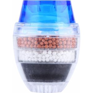 Homezie Houtskool Waterzuiveringsfilter - Voor een kraanpunt van 21 tot 23 mm - 4-niveau's - Waterfilter - Kraan opzetstuk - Waterfilter kraan