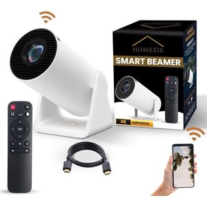 Homezie Beamer | Vernieuwde tripod | WiFi, HDMI, Bluetooth | 4K support | Android 11 | Projector