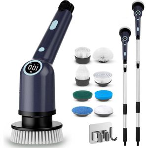 Samako - Elektrische Schoonmaakborstel - IPX6 Waterdicht - 9 Opzetstukken