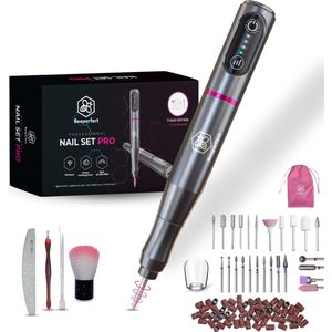 Beeperfect® Draadloze Nagelvijl Pro -  Nagelfrees - Manicure en Pedicure set - Oplaadbare nagelvijl - 25 Bitjes en 66 Schuurrolletjes