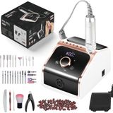 Beeperfect - Elektrische Nagelvijl Ultimate Edition - Nagelfrees - Draadloos & Oplaadbaar - 11 Bitjes & 100 Schuurrolletjes