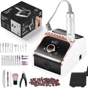 Beeperfect® Elektrische Nagelvijl Ultimate Edition - Nagelfrees - Manicure en pedicure set - 11 Bitjes en 100 Schuurrolletjes - Draadloos - 45.000RPM