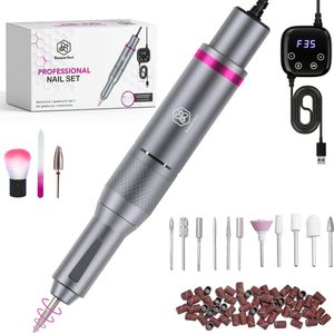 Beeperfect® Elektrische Nagelvijl - Nagelfrees - Manicure en Pedicure Set - 12 Bitjes en 60 Schuurrolletjes