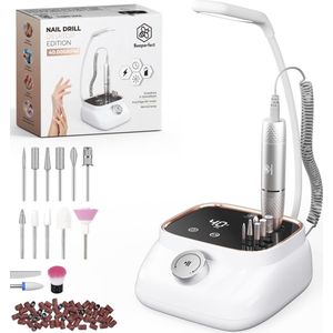 Beeperfect - Desktop Edition - Elektrische Nagelvijl - Rose Goud - Draadloos & Oplaadbaar - 40.000 RPM