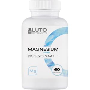 Magnesium Glycinate - 365 capsules - 186mg elementair magnesium Bisglycinaat / Glycinaat per dag dosering - Luto Supplements