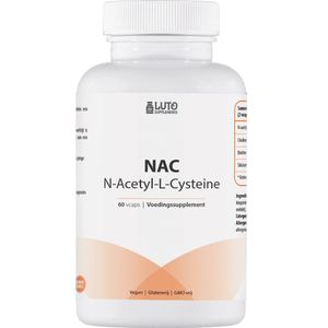 NAC | 900mg N-Acetyl-L-Cysteine | 60 Vegetarische capsules | met Biotine, Choline & Silicium | Luto Supplements