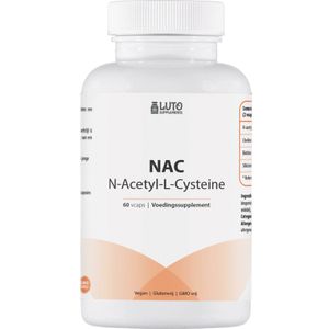 NAC - 900mg N-Acetyl-L-Cysteine - 60 Vegetarische capsules - met Biotine, Choline & Silicium - Luto Supplements