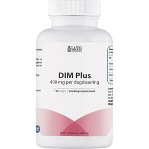 DIM Plus - 400mg Di-indolylmethaan - 120 Vegetarische capsules - Met Vitamine E, Bioperine & Choline - Luto Supplements