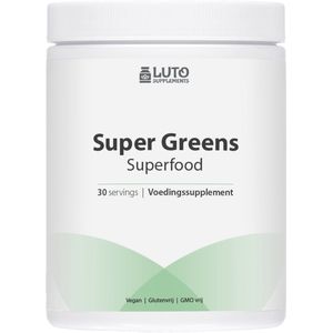 Super Greens | 300g | Superfood Mix | probiotica Lactospore | 27 soorten groenten en fruit | Vegan | GMO-vrij | Gluttenvrij | Luto Supplements