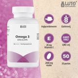 Omega 3 - DHA & EPA - Ethylester vorm - 515 mg - 100 softgels (3 maanden voorraad) - Met vitamine E - LUTO Supplements