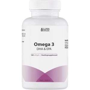 Omega 3 - DHA & EPA - Ethylester vorm - 515 mg - 100 softgels (3 maanden voorraad) - Met vitamine E - LUTO Supplements