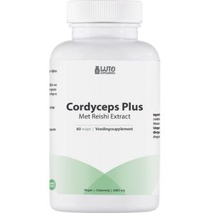 Cordyceps Sinensis Plus | Met Reishi & Silicium Extract | Paddenstoelen extract | 60 Vegetarische capsules | LUTO Supplements