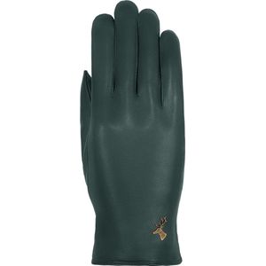 Schwartz & von Halen Handschoenen Dames - Ivy (donker groen) - schapenleren handschoenen met wol/cashmere voering & touchscreen-functie - Donker groen maat 6,5