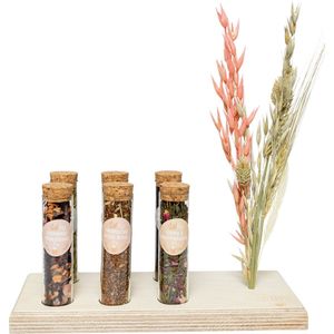 Het Theeplankje Wereldreis - theeplank, thee proeverij pakket, thee cadeau, thee pakket, thee geschenk, bedankt cadeau, cadeau set, gift set, brievenbus cadeau