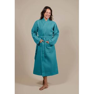 Cozylion Heren Badjas Badstof – Sauna & Wellness badjas – Ochtendjas heren – 100% katoen – Grijs