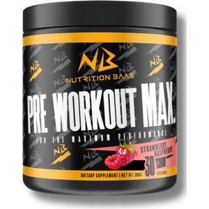 Nutrition Baas - Pre Workout Voor Mannen en Vrouwen - Aardbei & Framboos - 30 Servings - 300G