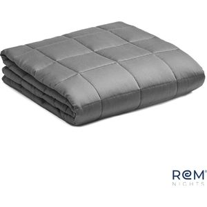 Verzwaringsdeken 6 kg Bamboe grijs - Luxe kwaliteit - 150 x 200 cm Zwaartedeken - BEST GETEST - Premium Weighted blanket / Professioneel verzwaarde deken - Het Ultieme kadootje - REM nights®