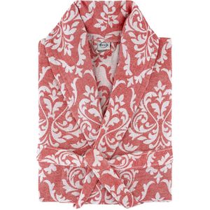 Trimita - Badjas Dames Katoen - 100% Turks Katoen - Fair Trade Badjassen - Heerlijk Zacht, Licht en Handgemaakt - Perfect voor Thuis, Sauna of Spa - Maat L/XL - Rood