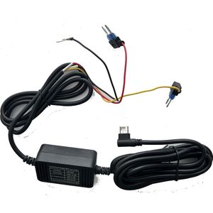 PiXXO Voedingskabel 12/24V naar 5V Mini USB voor Dashcam / Mini USB aansluiting / Lengte 3,4 mtr