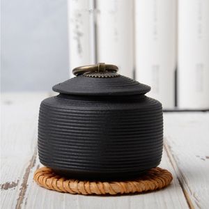 Premium Begrafenis Urn 330ML - Urn - Mini Crematie Urn - As Urn - Voor Huisdieren, Honden, Katten of Menselijk As - Crematie As - Mini Urn - ZWART