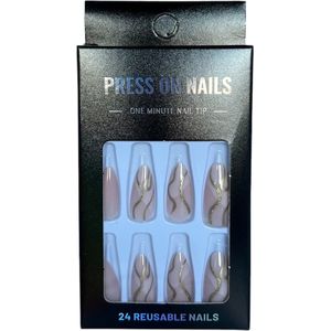 Press On Nails - Nep Nagels – Goud Roze - Almond - Manicure - Plak Nagels - Kunstnagels nailart – Zelfklevend