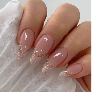 Press On Nails - Nep Nagels - Nude - Coffin - Manicure - Plak Nagels - Kunstnagels nailart - Zelfklevend