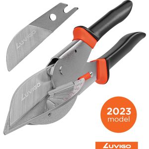 Luvigo - Professionele Plintenschaar - RVS - 45°-135° - Inclusief Extra Mesje - Plintenknipper - Plintentang - Laminaatknipper