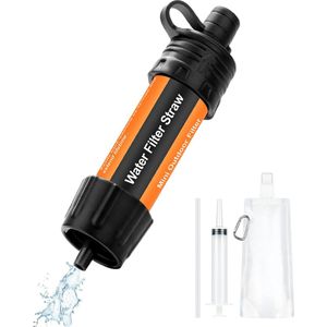 Camping Waterfilter - Draagbare Persoonlijke Waterzuiveraar voor Kamperen en Reizen - Complete Set - BPA- Vrij - Survival