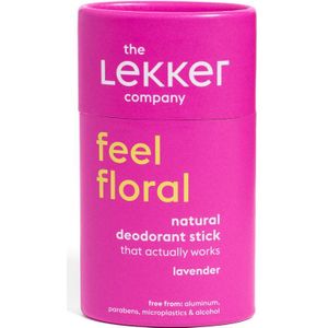 The Lekker Company - Deo Stick - Feel Floral - Natuurlijke Deodorant - Recyclebare Verpakking