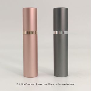 Fritzline 2x Luxe Navulbare Parfumflesjes - Parfum Flesje Navulbaar - Verstuiver Flesjes Leeg - Reisflesje - Mini Parfumverstuiver