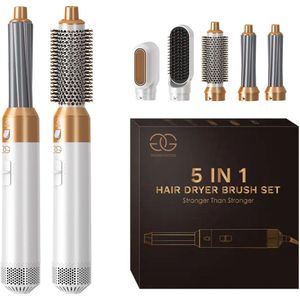 Golden Goods - Airstyler - Föhnborstel - Wit - 5 in 1 - 1000W Haardroger Styler