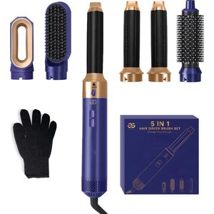 Golden Goods - 5 in 1 Luxe Multistyler - Airstyler - Blue edition - 1000W