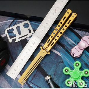 Vlinderkam goud - uitvouwbare kam - stiletto kam