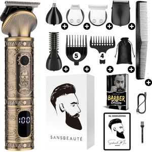 SANSBEAUTÉ Tondeuse - Goud - 6-in-1 - Met LED-display
